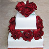 2 Tier Square Wedding Cake