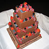 4 Tier Chocolate & Fruit Wedding Cake